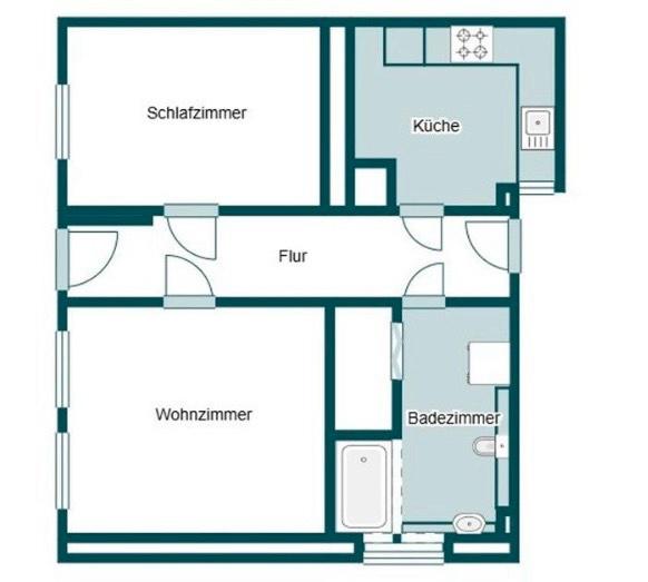 Wohnung 50m2 im Zentrum von Plau zu vermieten 2 zimmer