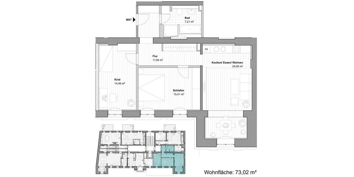 Etagenwohnung Pirna Copitz - 3 Zimmer, 73 m&sup2;, 690&euro; | Angebot:26502972