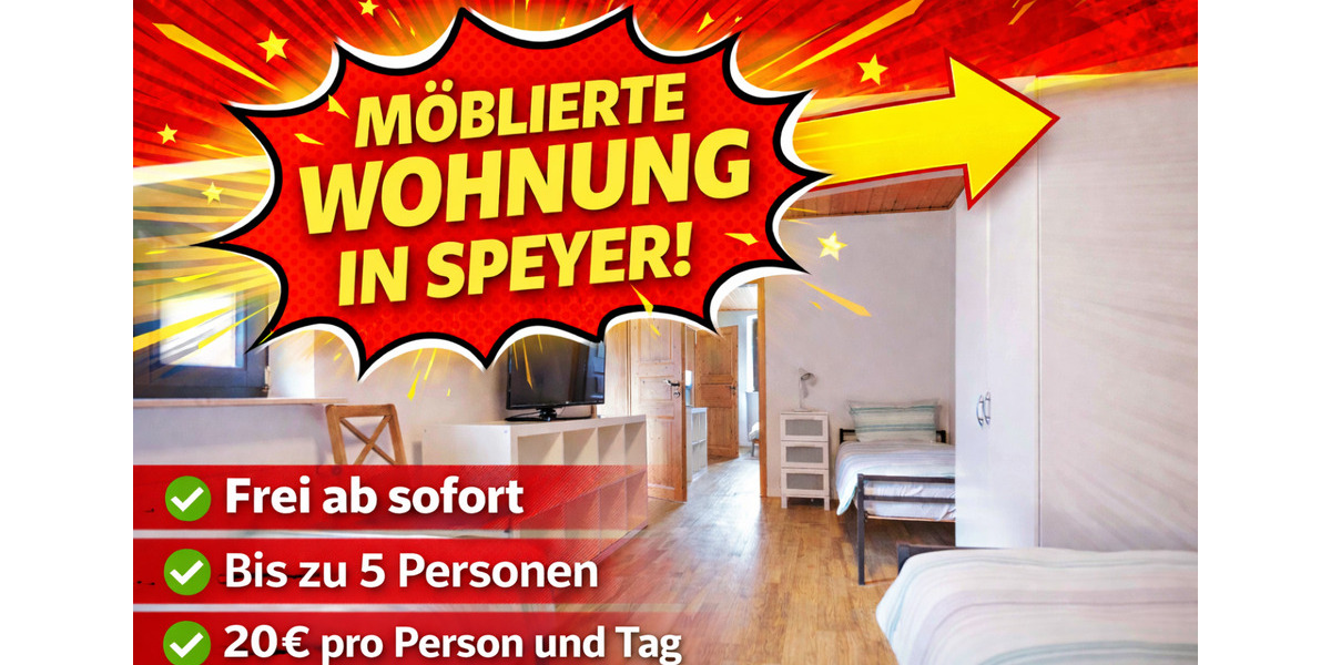 Wohnen auf Zeit Speyer - 3 Zimmer, 70 m&sup2;, 20&euro; | Angebot:25254421