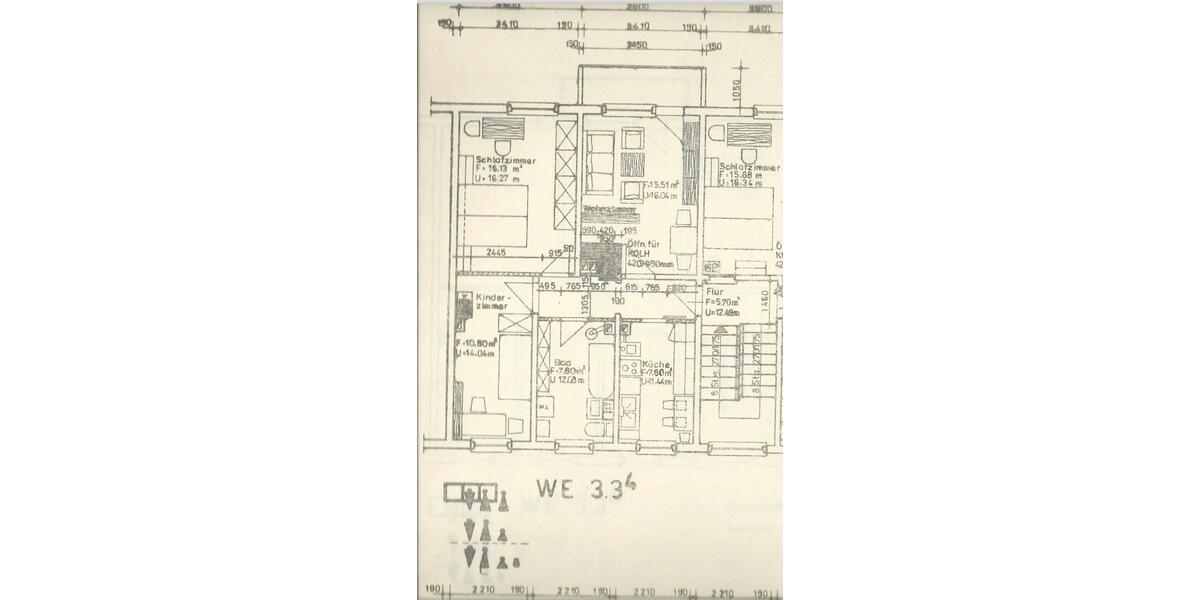 Etagenwohnung Querfurt - 3 Zimmer, 64 m&sup2;, 396&euro; | Angebot:27627421