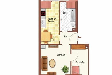 Ihre neue hübsche Wohnung mit Balkon in Wurzen 2 zimmer