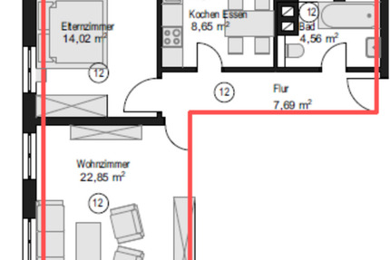 78224 Singen, 2 Zimmer-Wohnung zum 01.02.2026 2 zimmer