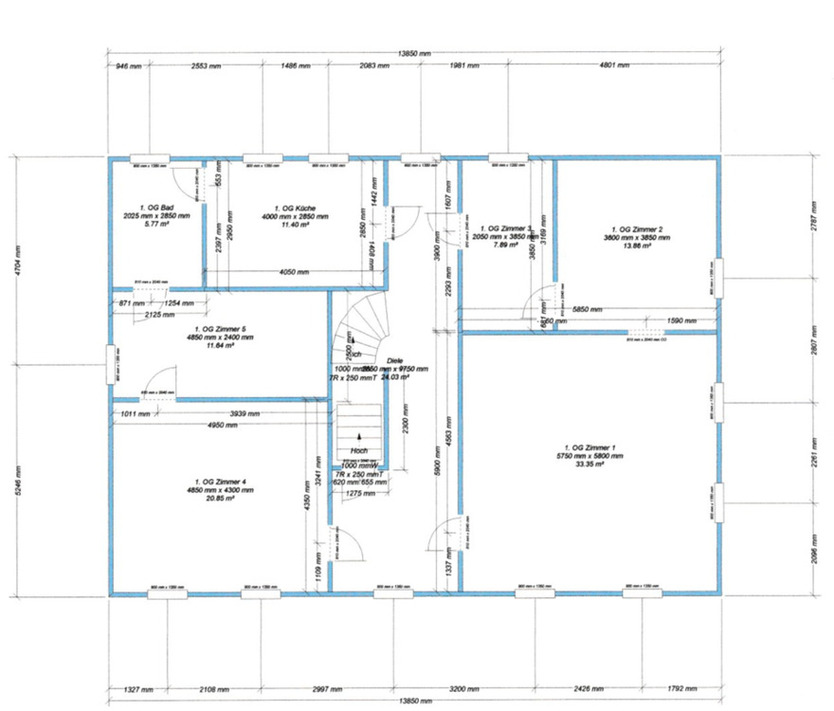 220qm - 8 Zimmer - 2 Bäder Wohnung zu vermieten