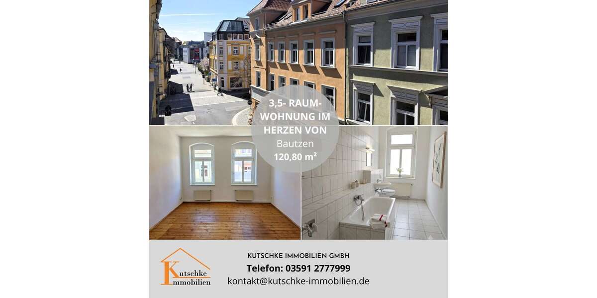 Etagenwohnung Bautzen - 3.5 Zimmer, 121 m&sup2;, 600&euro; | Angebot:26857474
