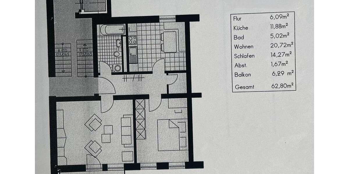 Etagenwohnung Sonneberg - 2 Zimmer, 63 m&sup2;, 540&euro; | Angebot:26446718