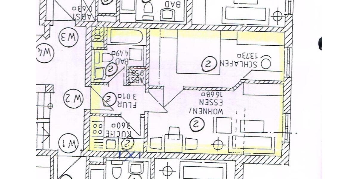 Etagenwohnung Neutraubling - 2 Zimmer, 45 m&sup2;, 590&euro; | Angebot:24692892