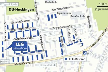 Wohnung Duisburg Huckingen - 2 Zimmer, 65 m&sup2;, 579&euro; | Angebot:27656001