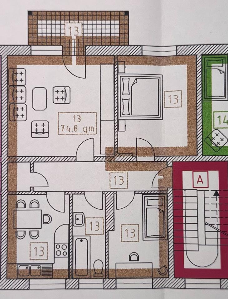 3-RaumWohnung in zentraler grünen Lage von 15806 Wünsdorf
