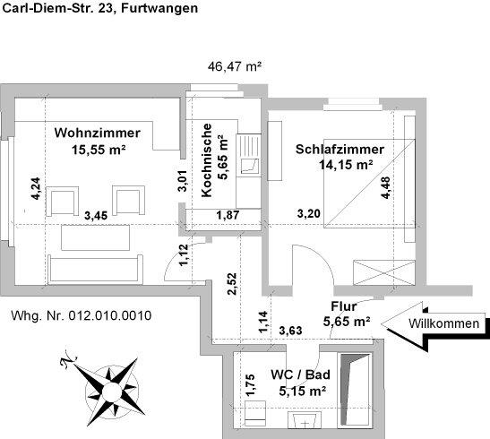 ** Top sanierte 2-Zimmer-Wohnung o.Blk. ** 2 zimmer
