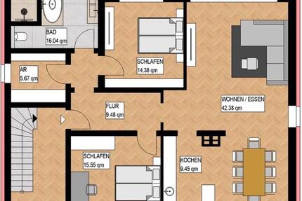 Hochwertig kernsanierte 3,5-Zimmer Wohnung mit Balkon 3 zimmer