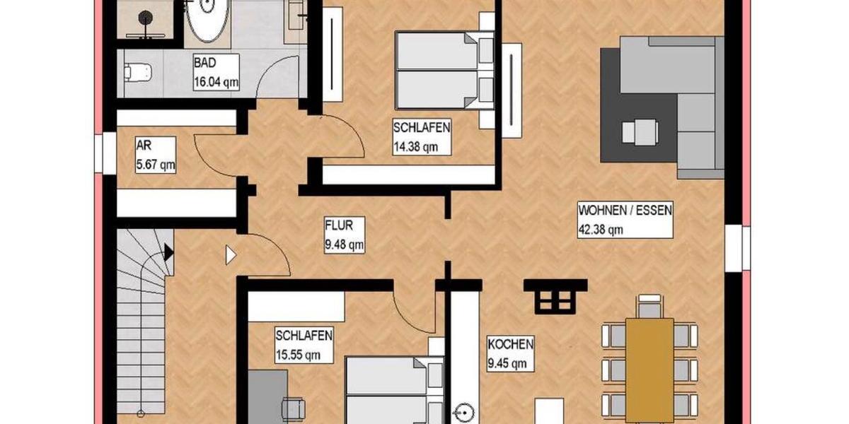 Hochwertig kernsanierte 3,5-Zimmer Wohnung mit Balkon 3 zimmer