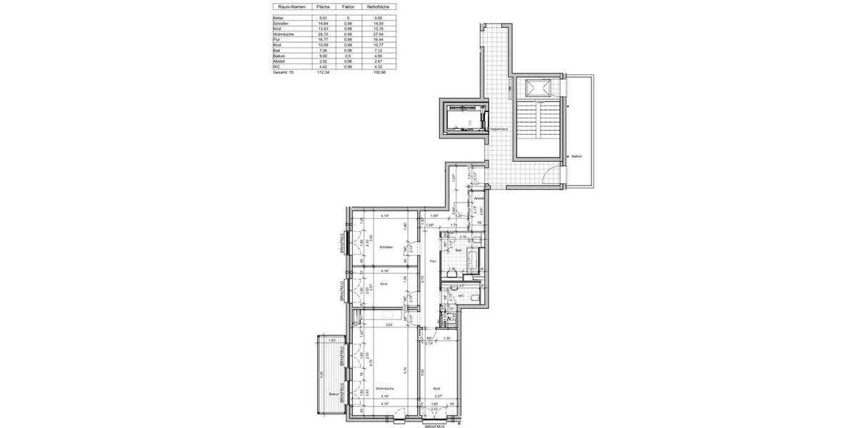 Etagenwohnung Rostock Groß-Klein - 4 Zimmer, 101 m&sup2;, 1.800&euro; | Angebot:26705592