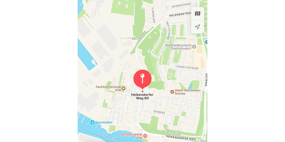 Erdgeschoßwohnung Kiel Neumühlen-Dietrichsdorf - 2 Zimmer, 54 m&sup2;, 999&euro; | Angebot:25042782