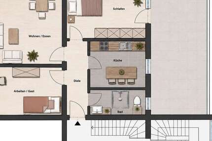 Wohnung Essen Stadtbezirk VIII - 3 Zimmer, 84 m&sup2;, 1.058&euro; | Angebot:27055373