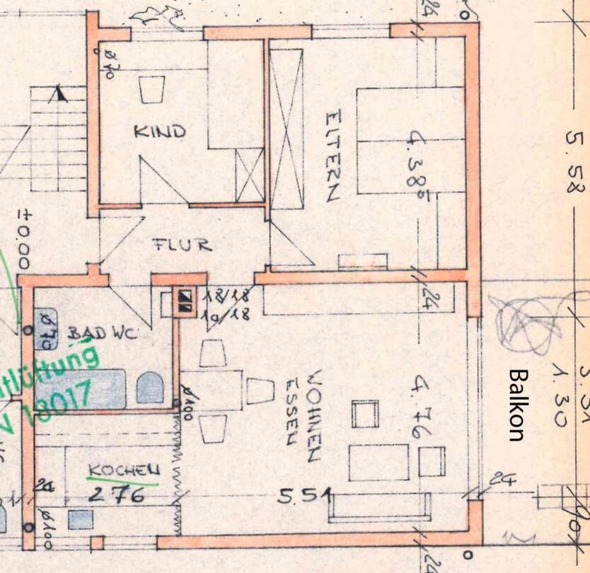 3-Zimmer-WHG mit Balkon in Beindersheim