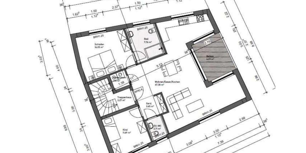3-Zimmer Penthouse Wohnung 3 zimmer