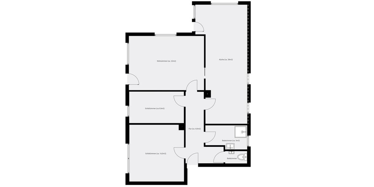 90m2 Erdgeschosswohnung mit Garten zimmer