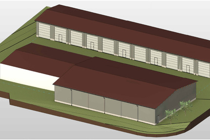 Isolierte Lagerhalle Gewerbe abgetrennte Abteile zu vermieten zimmer