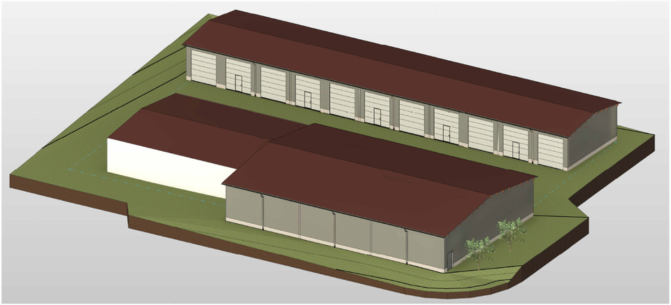 Isolierte Lagerhalle Gewerbe abgetrennte Abteile zu vermieten zimmer