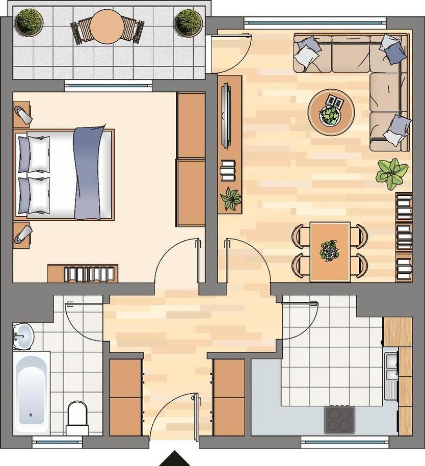2-Zimmer-Wohnung in Dortmund Wickede zimmer