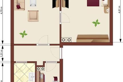 Wohnung Löbau - 2 Zimmer, 46 m&sup2;, 269&euro; | Angebot:25217565