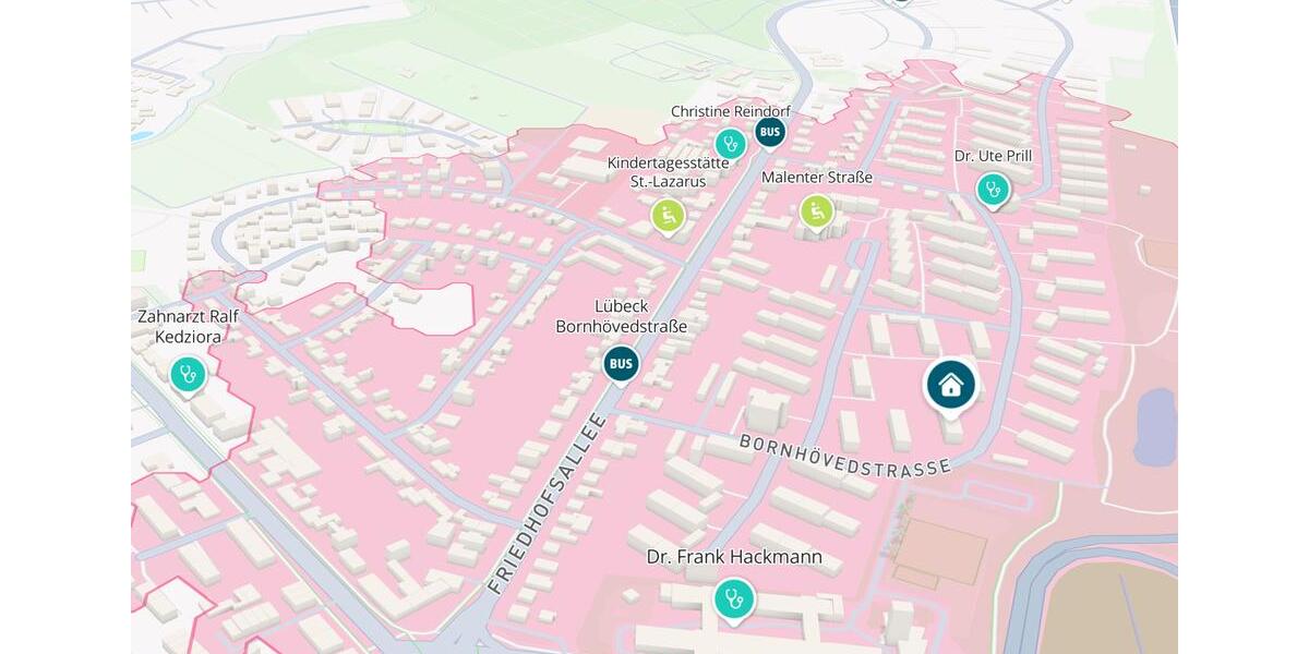Etagenwohnung Lübeck Sankt Lorenz Nord - 2 Zimmer, 56 m&sup2;, 534&euro; | Angebot:26544548