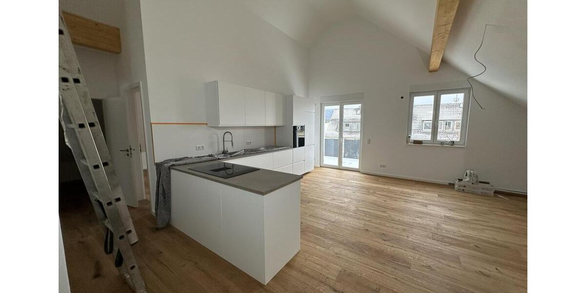 Erstbezug! Exklusives Wohnen im DG: 3-Zimmer, 5m Deckenhöhe, KfW 40, Klimaanlage, EBK & Südbalkon 3 zimmer