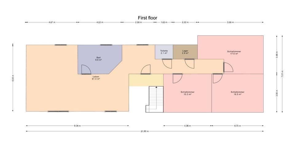 Dachgeschoßwohnung Augsburg Haunstetten-Siebenbrunn - 4 Zimmer, 130 m&sup2;, 1.600&euro; | Angebot:25218981