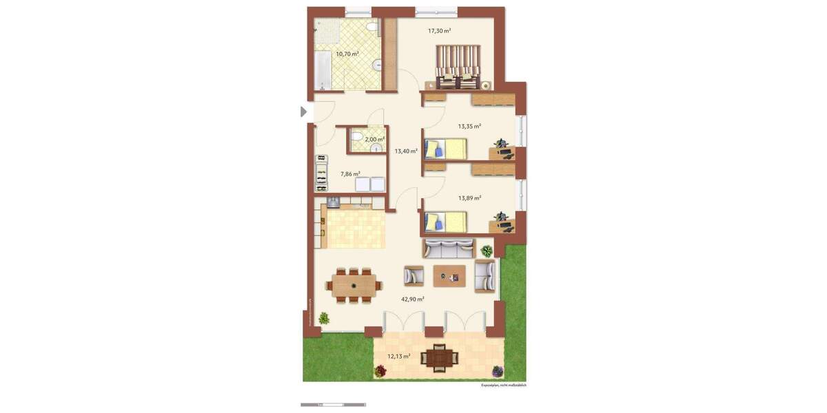 Etagenwohnung Geestland-Langen Langen - 4 Zimmer, 127 m&sup2;, 1.260&euro; | Angebot:25773013