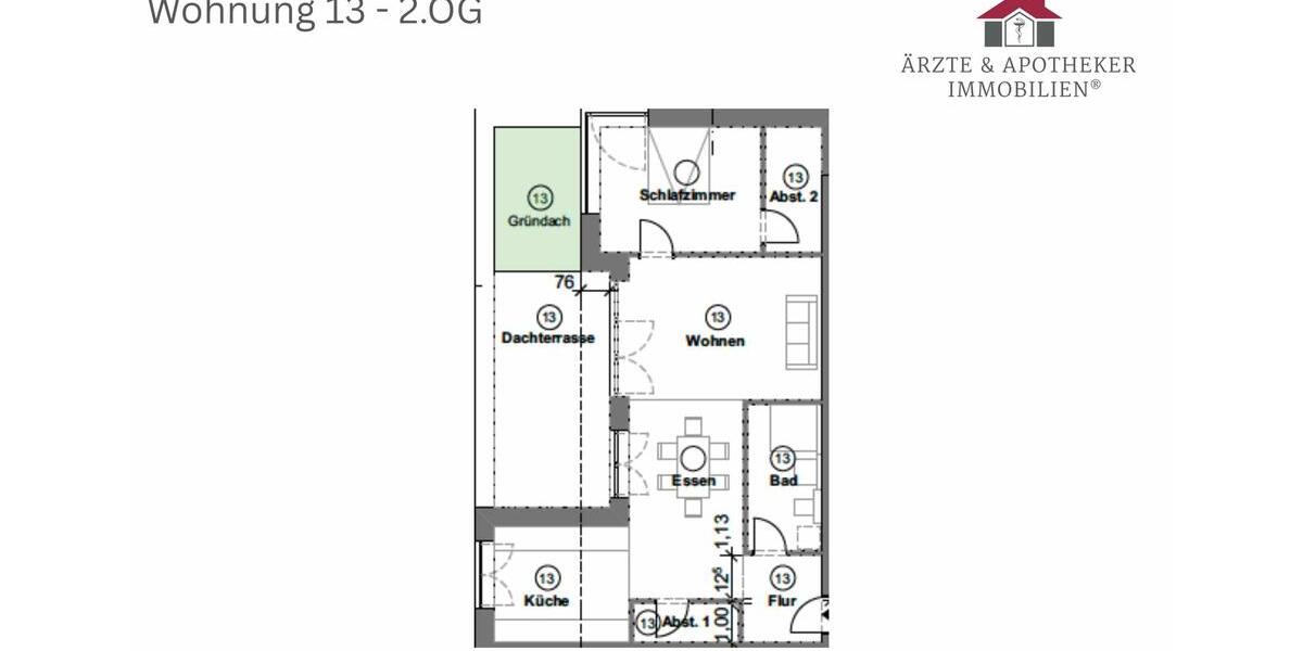 Dachgeschoßwohnung Tostedt - 2 Zimmer, 91 m&sup2;, 1.190&euro; | Angebot:26383531