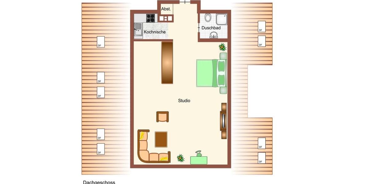 Dachgeschoßwohnung Sittensen - 1 Zimmer, 50 m&sup2;, 400&euro; | Angebot:24587659