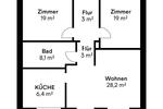 Etagenwohnung Leopoldshöhe - 3 Zimmer, 87 m&sup2;, 1.090&euro; | Angebot:23669604