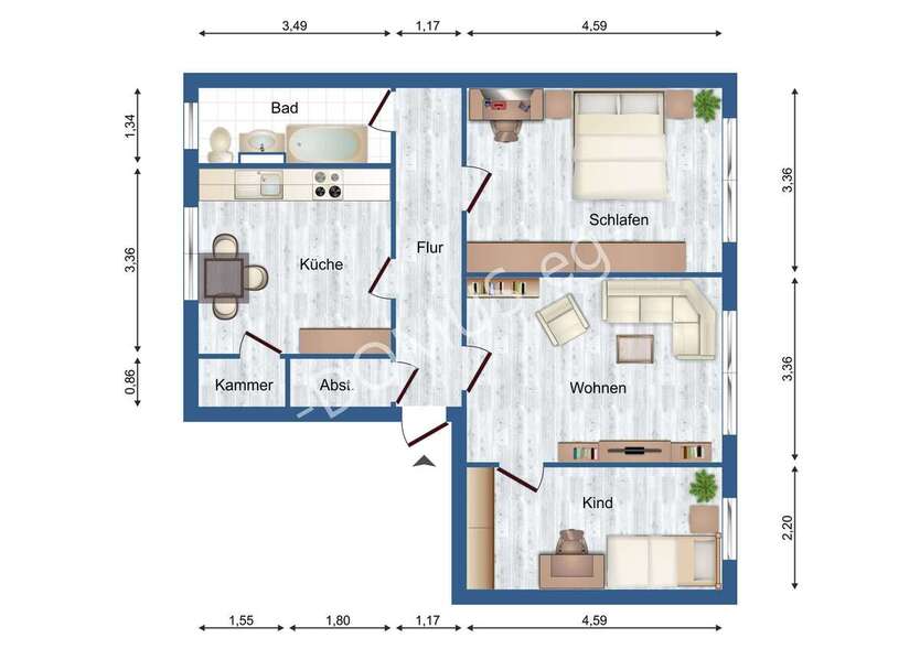 Erstbezug nach kompletter Renovierung. 3 zimmer