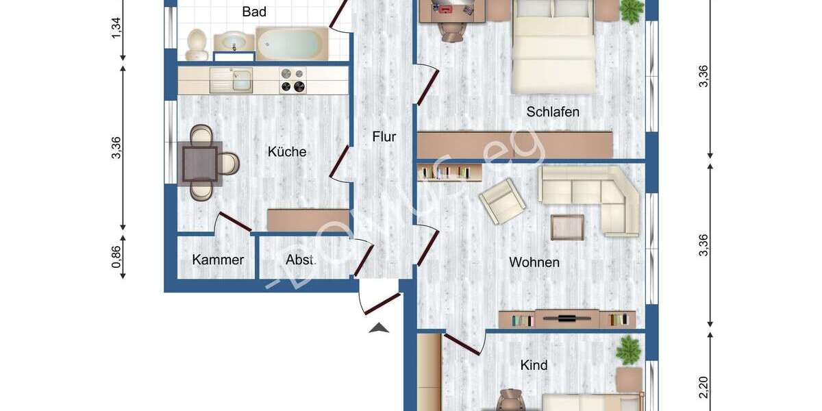 Erstbezug nach kompletter Renovierung. - Appartement Ramin Retzin | Angebot:22520952