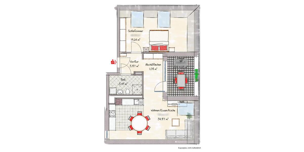Etagenwohnung Berchtesgaden - 2 Zimmer, 68 m&sup2;, 1.230&euro; | Angebot:23618116