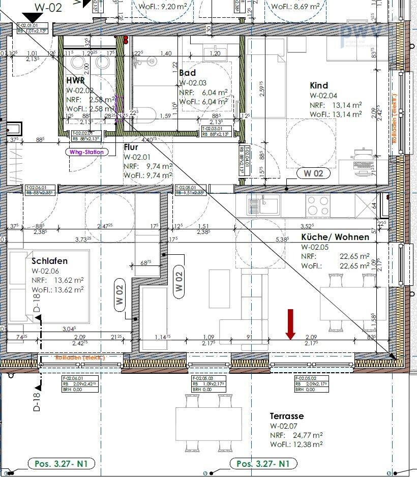 Moderne 3-Zimmer Erdgeschosswohnung mit Garten -NEUBAU- zimmer