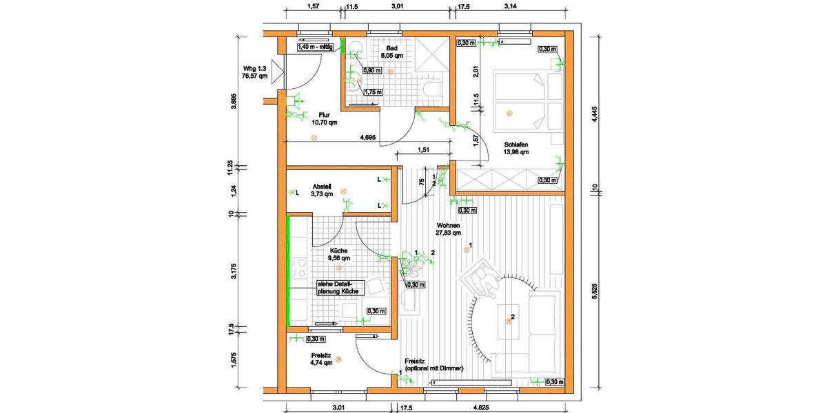 Etagenwohnung Bad Gandersheim - 2 Zimmer, 76 m&sup2;, 633&euro; | Angebot:26266466