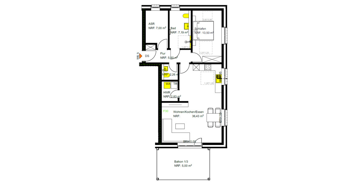 Etagenwohnung Nordhorn Bakelde - 3 Zimmer, 80 m&sup2;, 975&euro; | Angebot:24814256