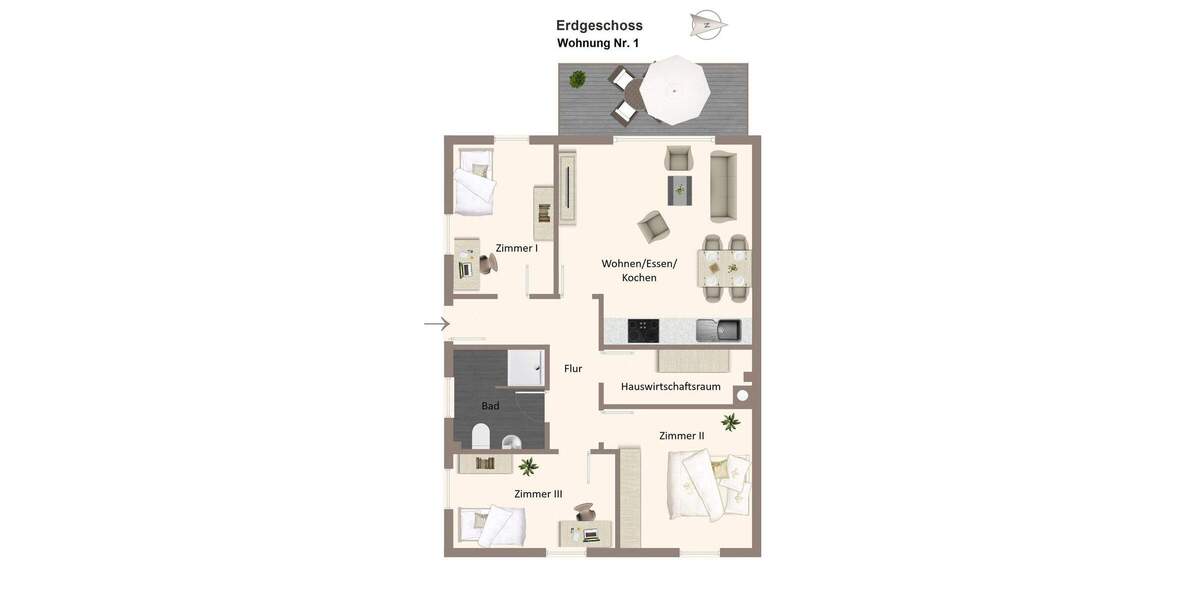 Etagenwohnung Stuhr Varrel - 4 Zimmer, 93 m&sup2;, 1.130&euro; | Angebot:26189529