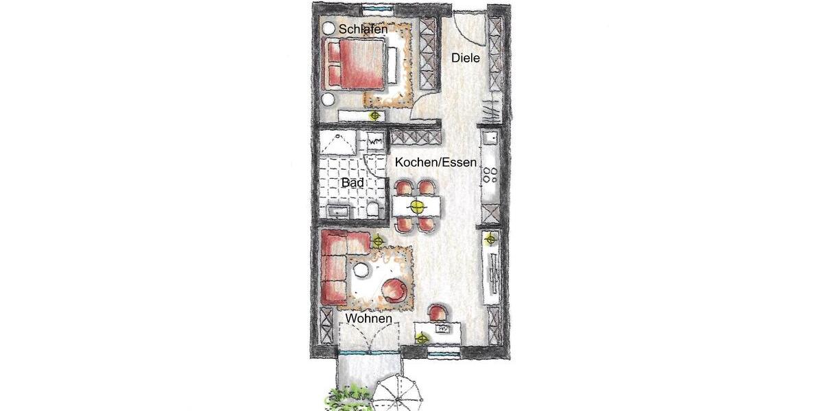 Etagenwohnung Freyung - 2 Zimmer, 59 m&sup2;, 598&euro; | Angebot:26468884