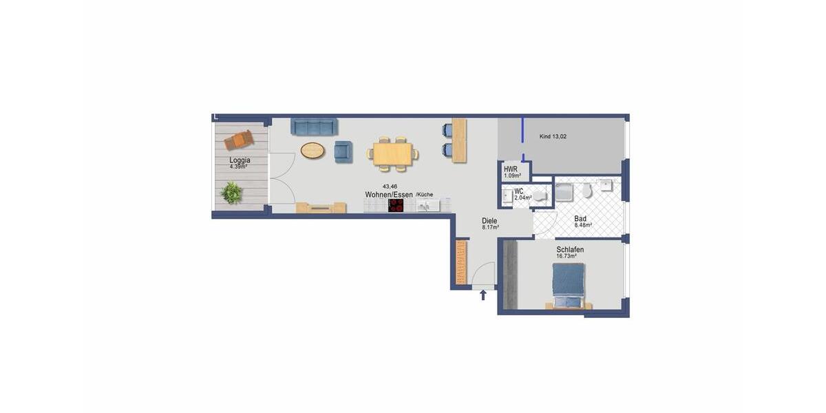 Dachgeschoßwohnung Bergisch Gladbach - 3 Zimmer, 98 m&sup2;, 1.310&euro; | Angebot:25942583