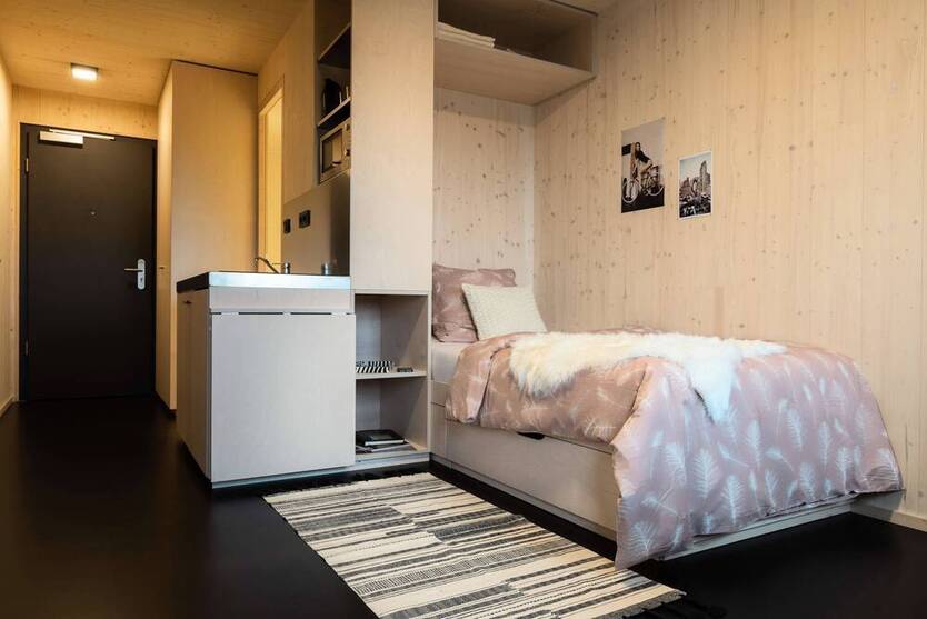 DIE ZimmerEI | Möblierte 1-Zimmer-Wohnung an der Berufsschule in Wilhelmsburg | Basic Bude