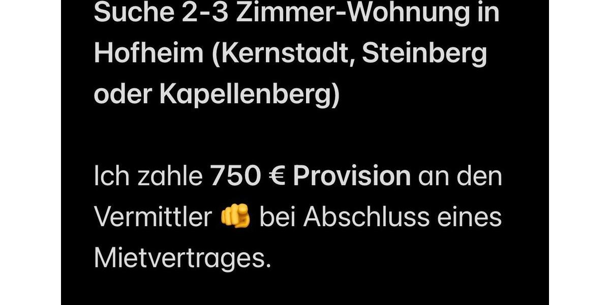 Etagenwohnung Hofheim am Taunus - 2 Zimmer, 65 m&sup2;, 750&euro; | Angebot:26037617