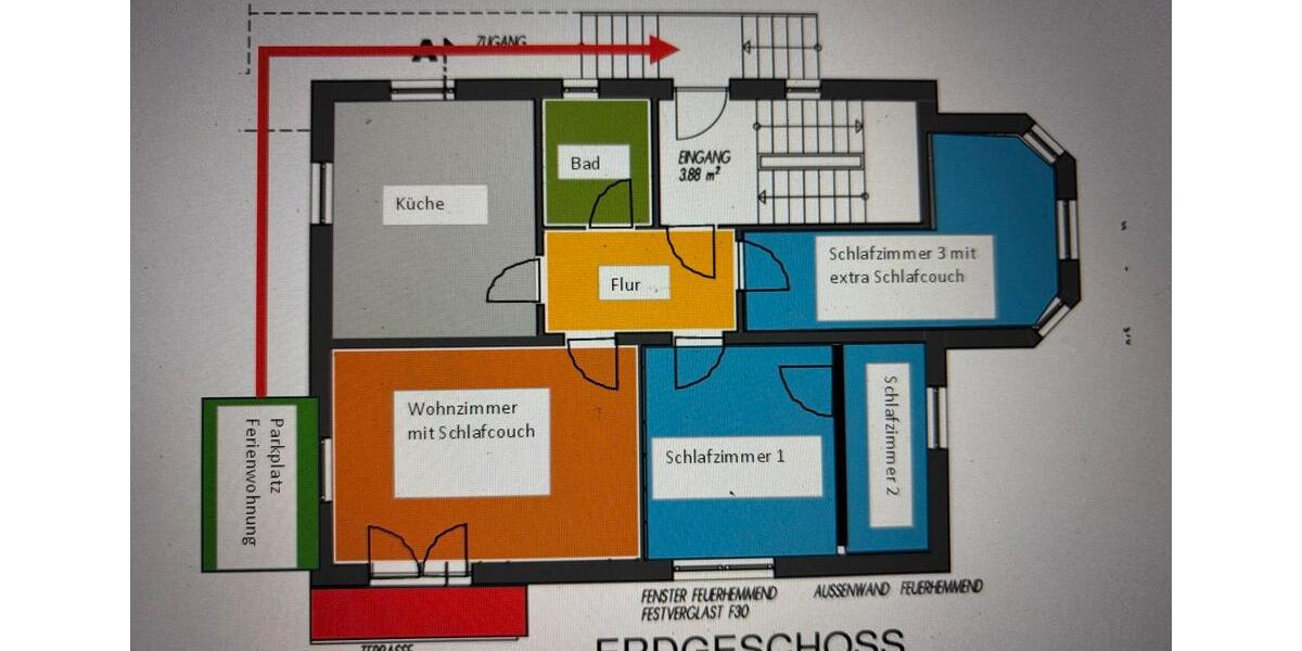 Monteurwohnung - Monteurapartment mit 4 Schlafbereiche 5 zimmer