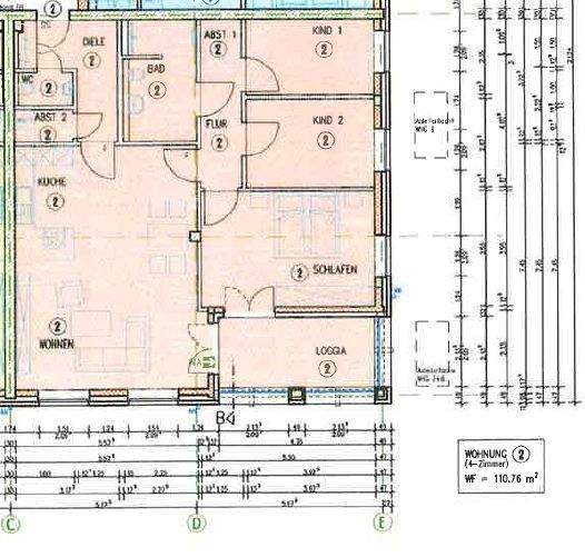 Etagenwohnung Nienburg - 4 Zimmer, 110 m&sup2;, 1.218&euro; | Angebot:25770484