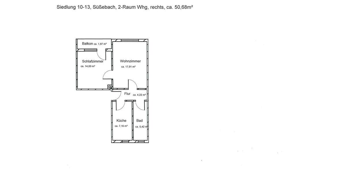 Etagenwohnung Adorf/Vogtland Vogtland - 2 Zimmer, 51 m&sup2;, 255&euro; | Angebot:26625465