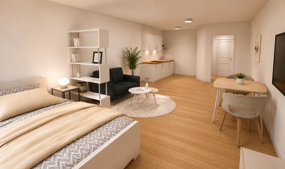 Wohnen auf Zeit Ravensburg - 1.5 Zimmer, 32 m&sup2;, 900&euro; | Angebot:26634798