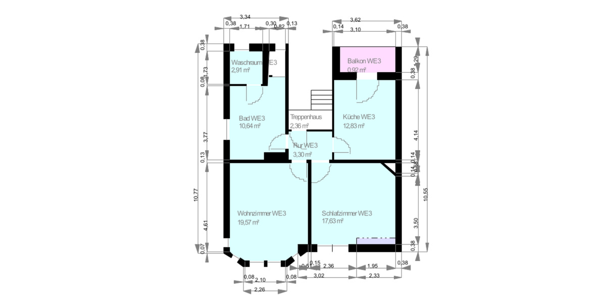 Etagenwohnung Offenbach am Main Bürgel - 2 Zimmer, 68 m&sup2;, 1.000&euro; | Angebot:25613929