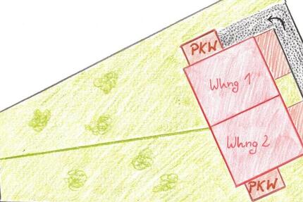 Doppelhaushälfte ebenerdig + Garten und 2 Stellplätze Erstbezug 3 zimmer