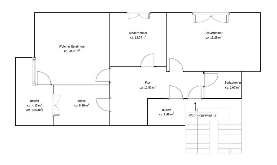 Etagenwohnung Wetzlar Altenberger Straße - 3 Zimmer, 73 m&sup2;, 1.050&euro; | Angebot:26563541
